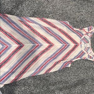 Red white and blue patterned tank top